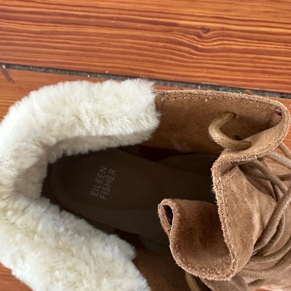Eileen Fisher Brown Suede Ankle Boots - Picture 5 of 7